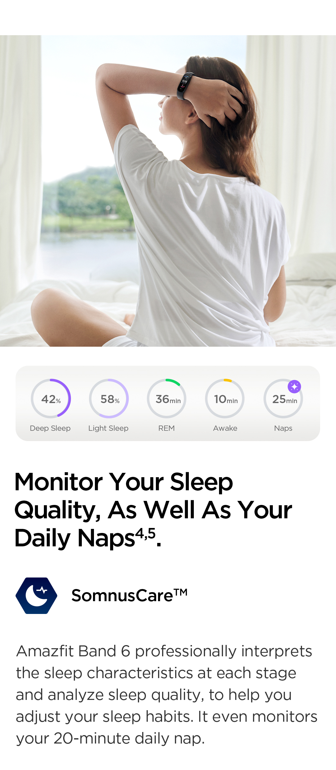 Amazfit Band 5 Sleep Quality Monitoring