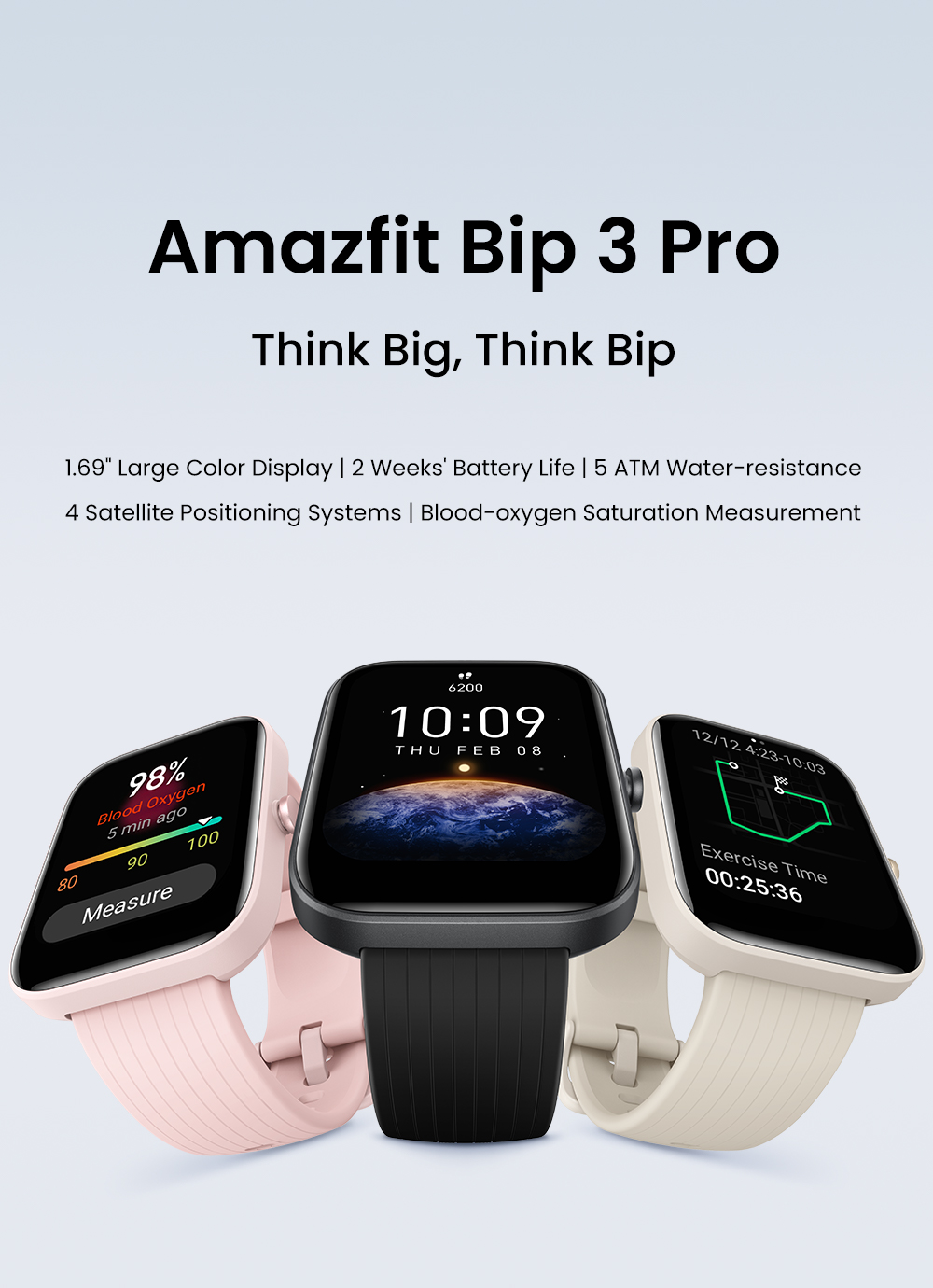 שעון חכם Amazfit Bip 3 Pro