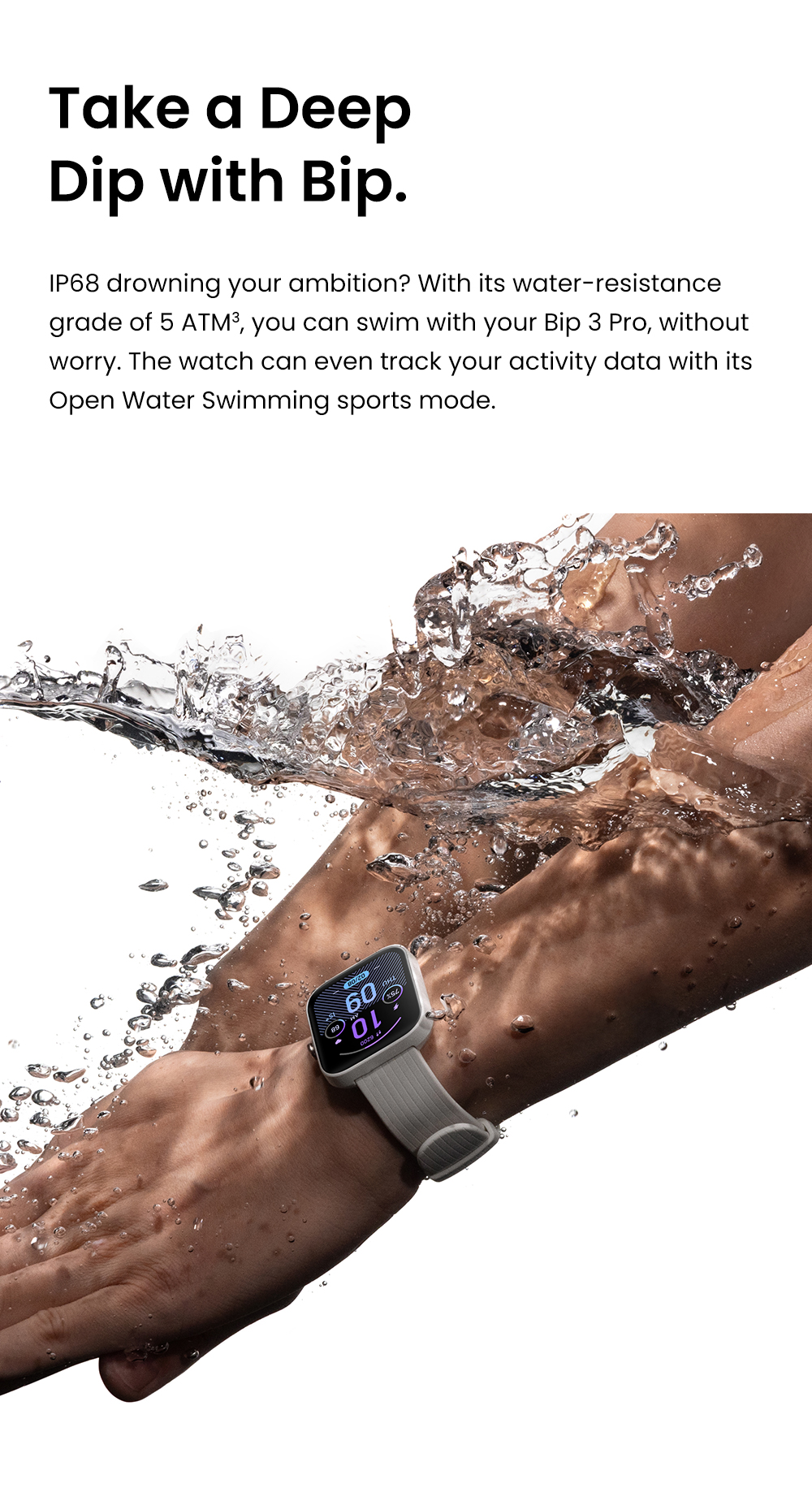 Amazfit Bip 3 Pro Crem Pulsera Smartwatch